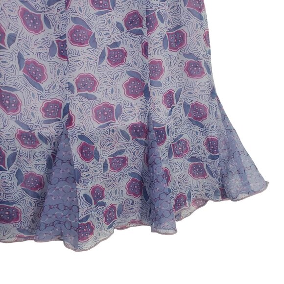 Vintage Clio Womens Floral A Line Midi Skirt Size 8 Fairy Grunge Party Feminine - Picture 3 of 9